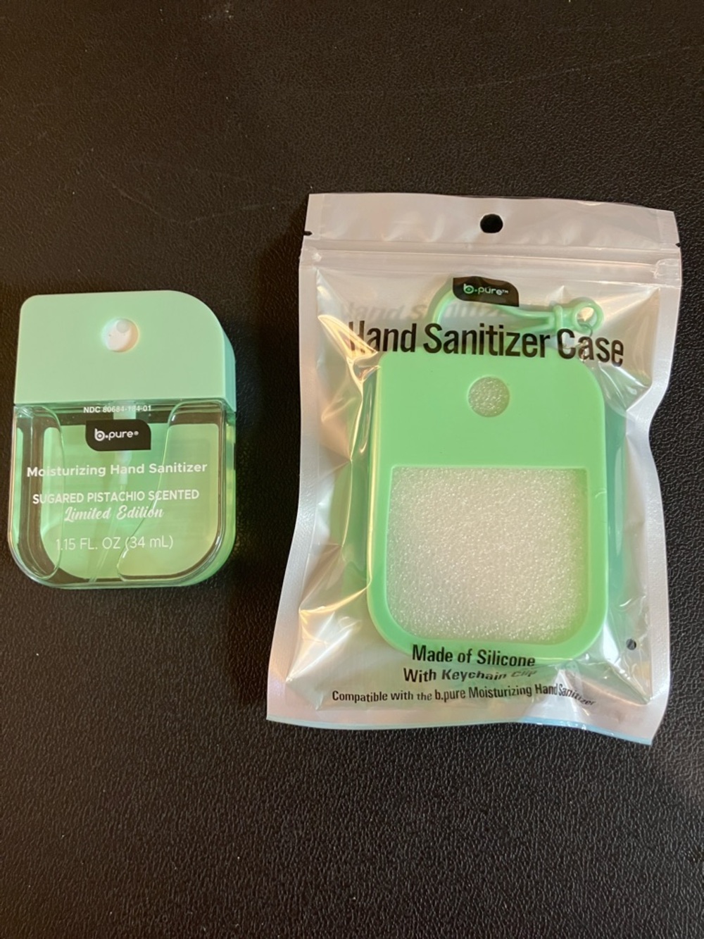 Pistachio Green Moisturizing Hand Sanitizer & Silicone Case